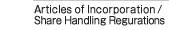Articles of Incorporation / Share Handling Regurations