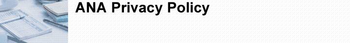 ANA Privacy Policy