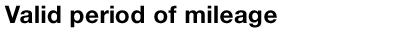 Mileage expiration date