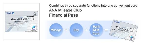 The ANA Mileage Club Financial Pass Card is a card that combines three separate functions into 1 convenient card.