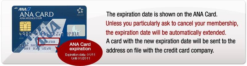 The expiration date can be found on the ANA Card. 