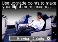 Upgrade points will make your flight more luxurious. 