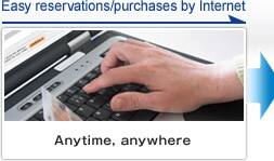 [Easy reservations/purchases by Internet]Anytime, anywhere