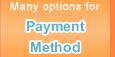 Many options for Payment Method