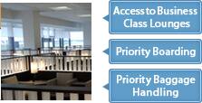 Access to Business Class Lounges
Priority Boarding
Priority Baggage Handling