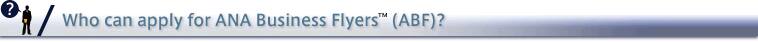 Who can apply for ANA Business Flyers (ABF)?