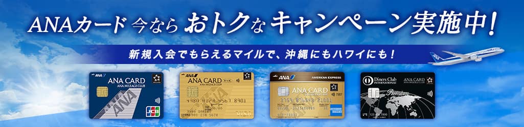ANAカード 今ならおトクなキャンペーン実施中！