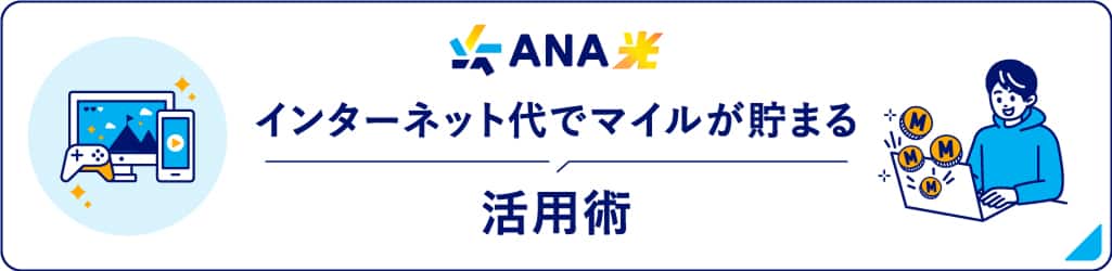 ANA光 インターネット代でマイルが貯まる活用術