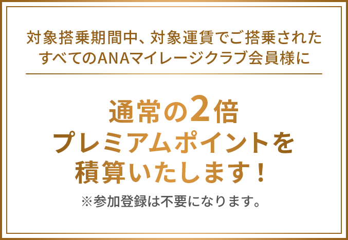 21年春 プレミアムポイント2倍キャンペーン Anaマイレージクラブ