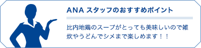 ANAスタッフのお勧めポイント