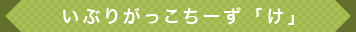 いぶりがっこちーず「け」