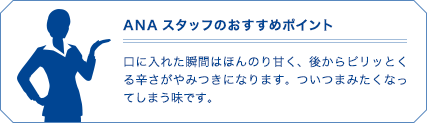 ANAスタッフのおすすめポイント