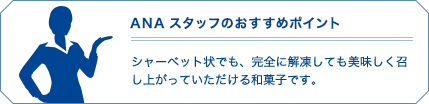 ANAスタッフのおすすめポイント