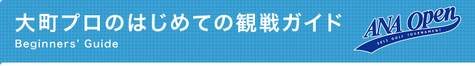 大町プロのはじめての観戦ガイド
