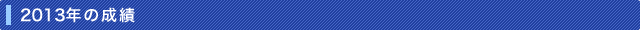 2013年の成績