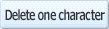 Delete one character