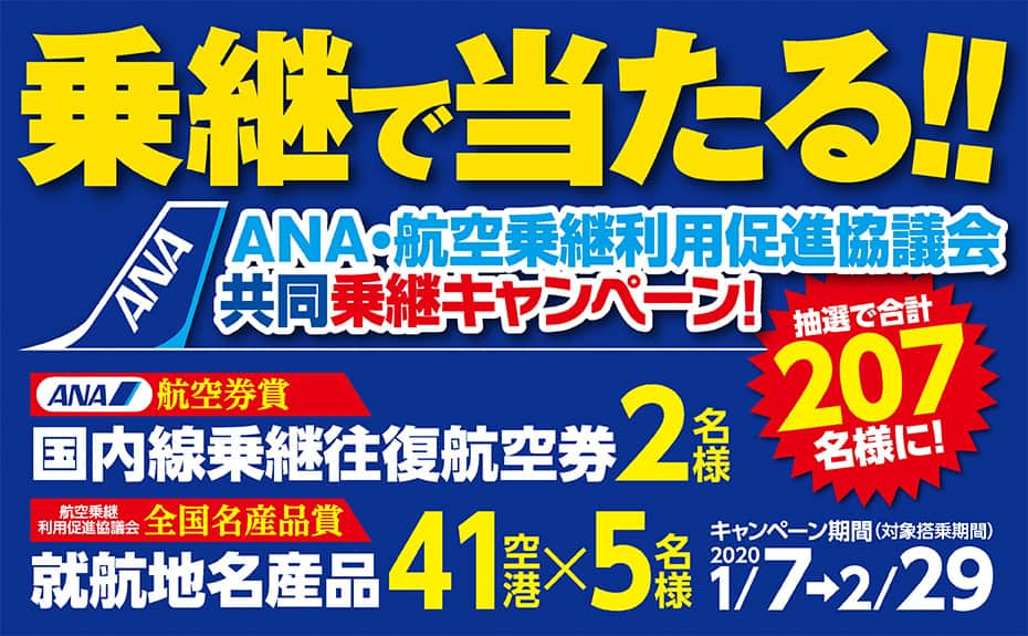 Ana 航空乗継利用促進協議会共同乗継キャンペーン ご予約 旅の計画 航空券予約 空席照会 Ana