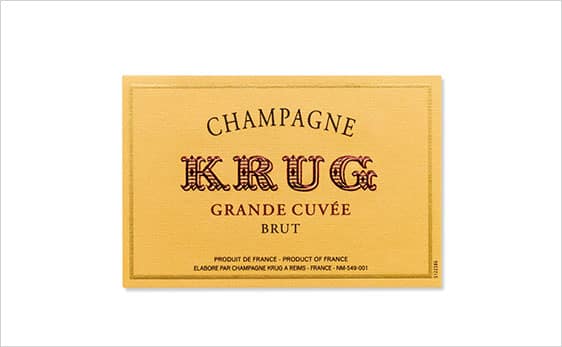 Champagne Krug Grande Cuvée label