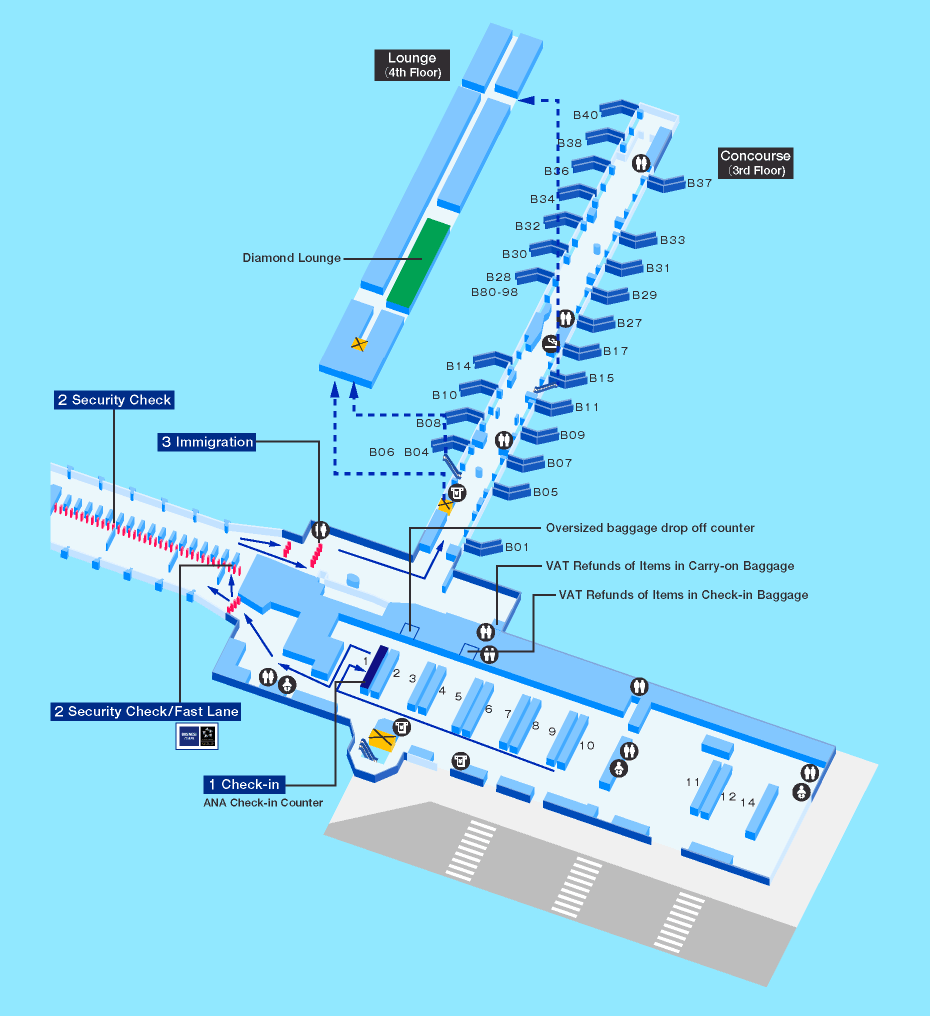 Guide for facilities in Brussels Airport  Airport Guide [International 