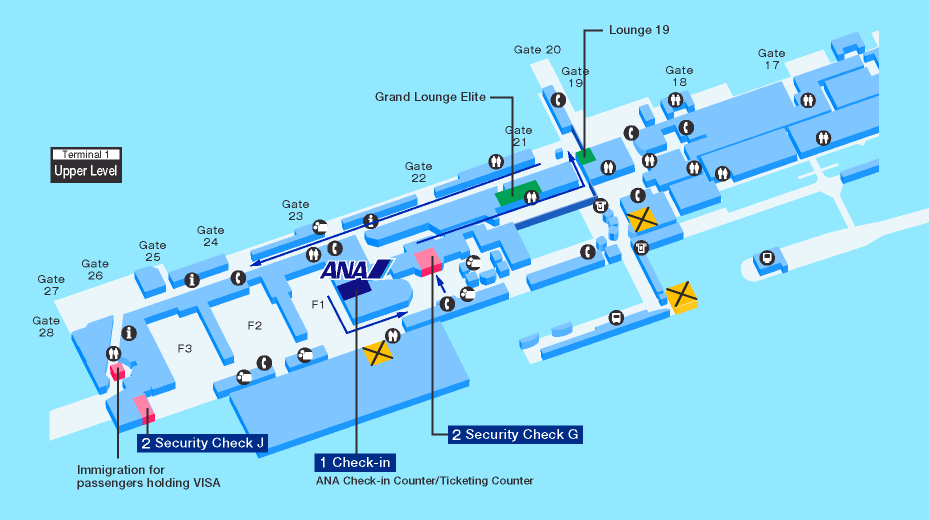 Mex Terminal 2 Map Guide For Facilities In Mexico City International Airport | Airport Guide  [International] | At The Airport/In Flight [International] | Ana