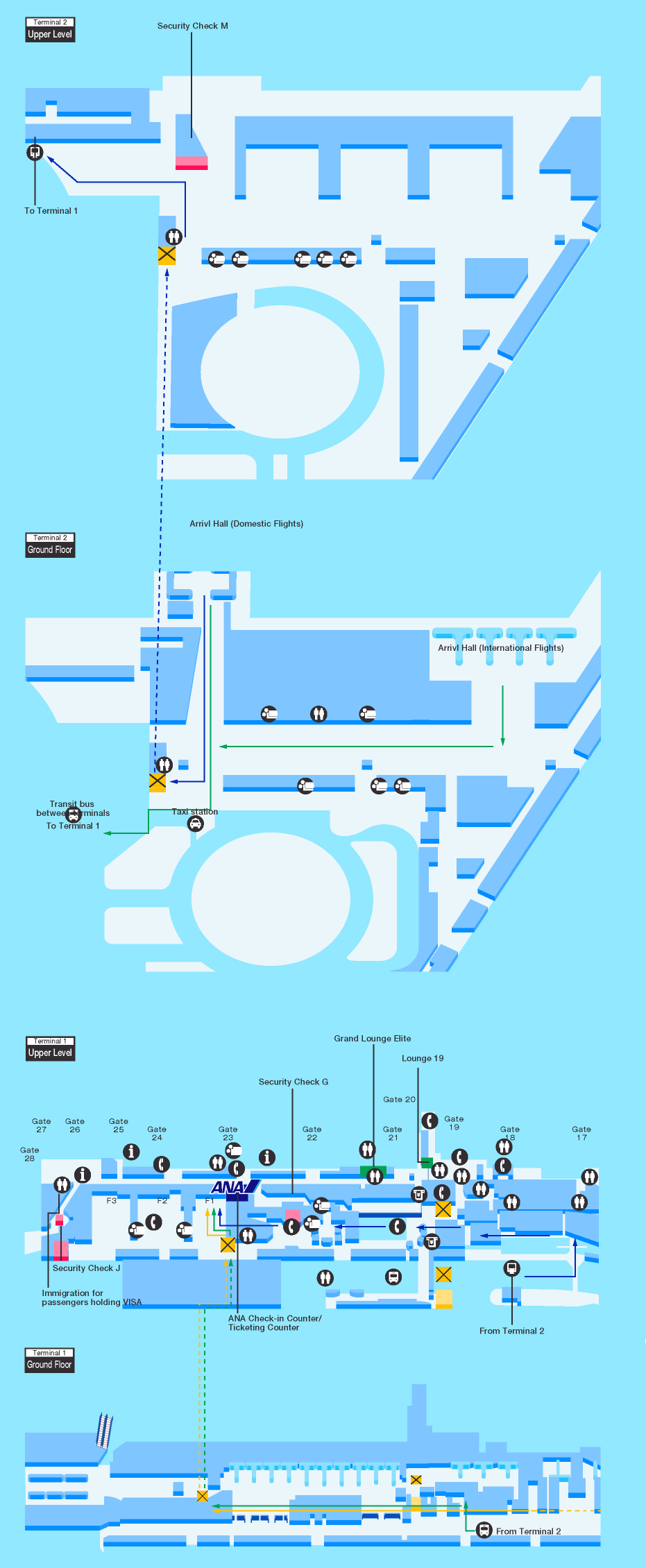 Mex Terminal 2 Map Guide For Facilities In Mexico City International Airport | Airport Guide  [International] | At The Airport/In Flight [International] | Ana