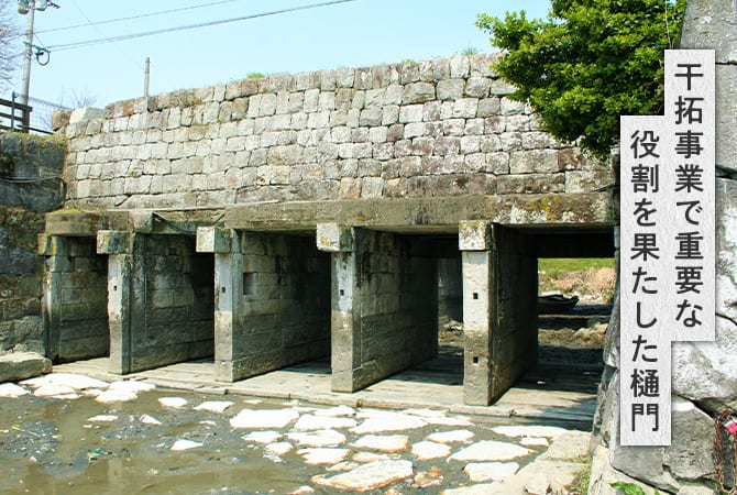 干拓事業で重要な役割を果たした樋門