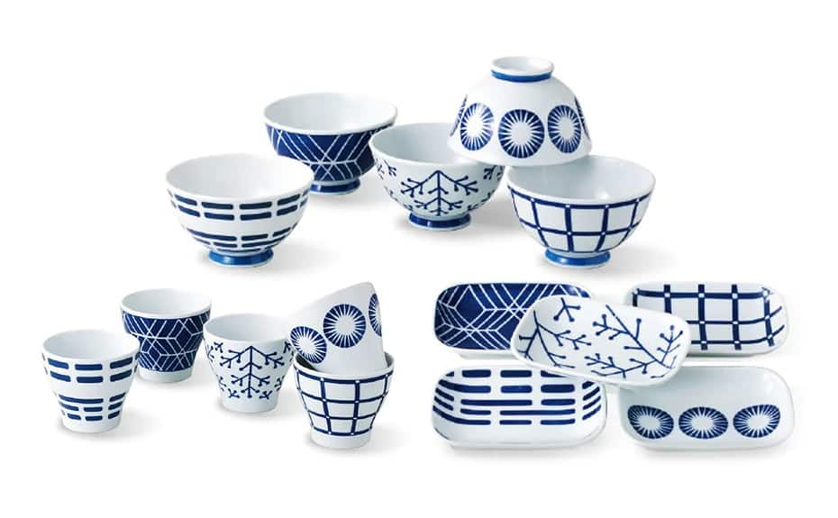 B賞 波佐見焼セット（マルチカップ×5、角皿小皿×5、茶わん×5） 5名様