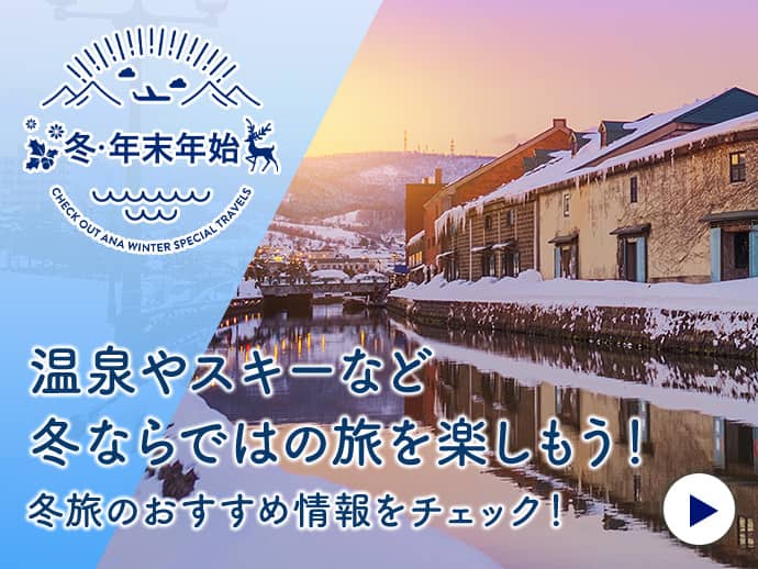 冬・年末年始 温泉やスキーなど冬ならではの旅を楽しもう！冬旅のおすすめ情報をチェック！