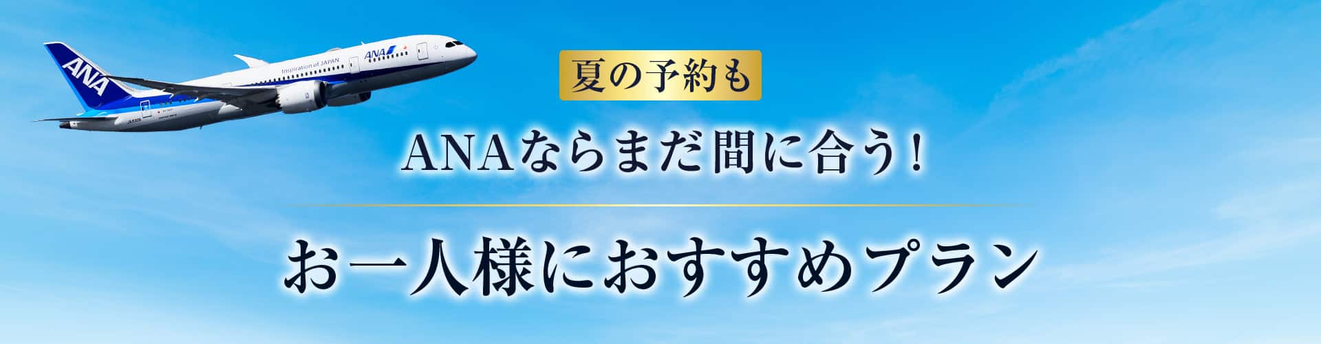 夏の予約もANAならまだ間に合う!お一人様におすすめプラン