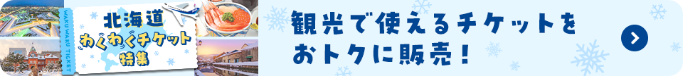 北海道わくわくチケット特集 観光で使えるチケットをおトクに販売！