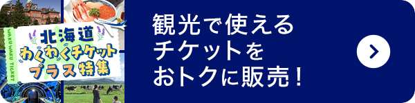 北海道わくわくチケットプラス特集 観光で使えるチケットをおトクに販売！