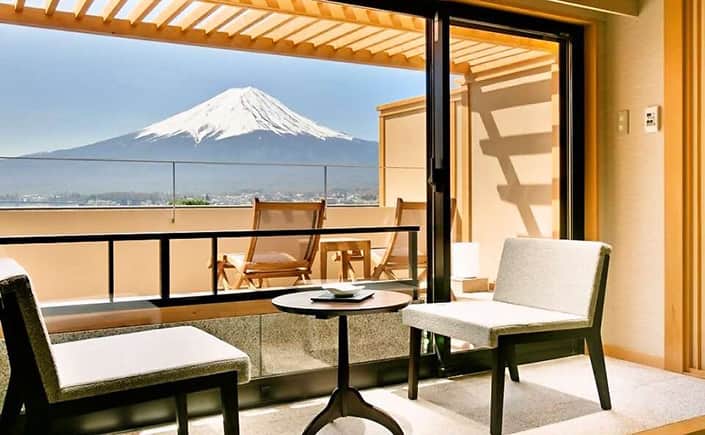 足湯付き客室からの景観（イメージ）