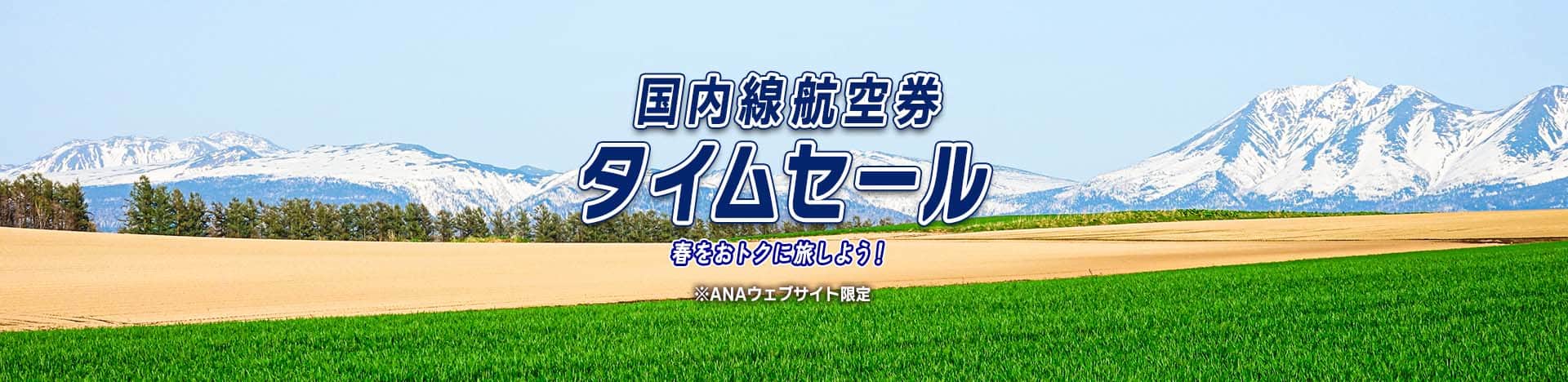 国内線航空券タイムセール 春をおトクに旅しよう！ ＊ANAウェブサイト限定