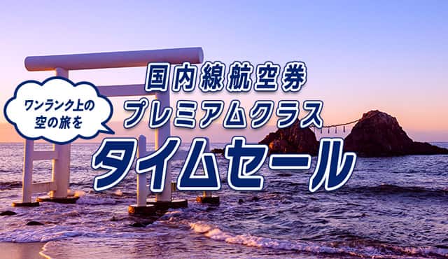 国内線航空券プレミアムクラスタイムセール ワンランク上の空の旅を