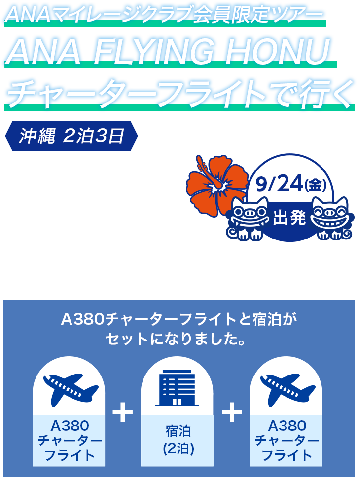 Anaマイレージクラブ会員限定ツアー Ana Flying Honuチャーターフライトで行く沖縄 2泊3日 国内ツアー Ana
