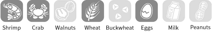 Shrimp, Crab, Wheat, Eggs