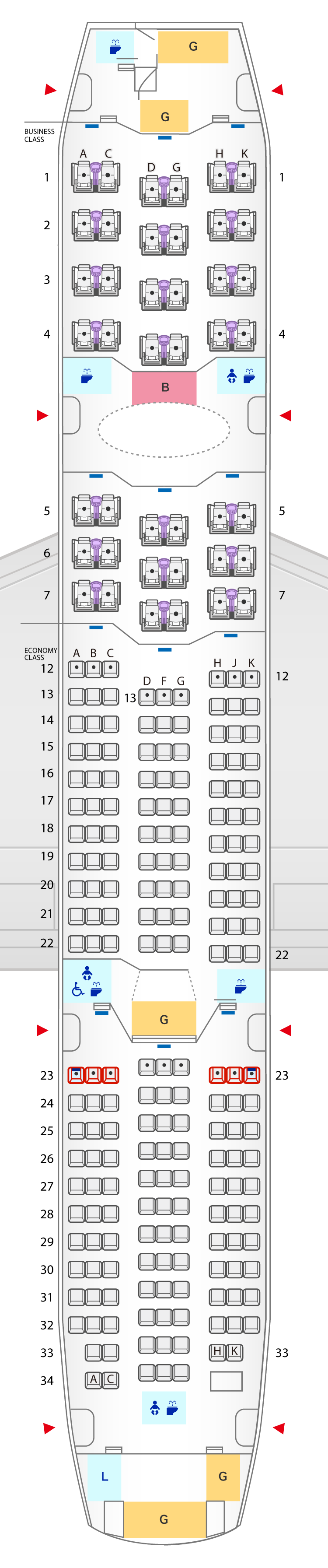 Boeing 787 8 788 Configuration Seatmap International Flights Ana