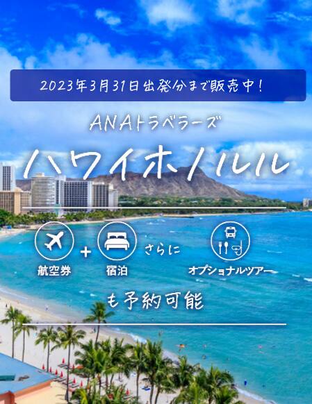 航空券 宿泊 ダイナミックパッケージ で行くハワイ ホノルル Ana