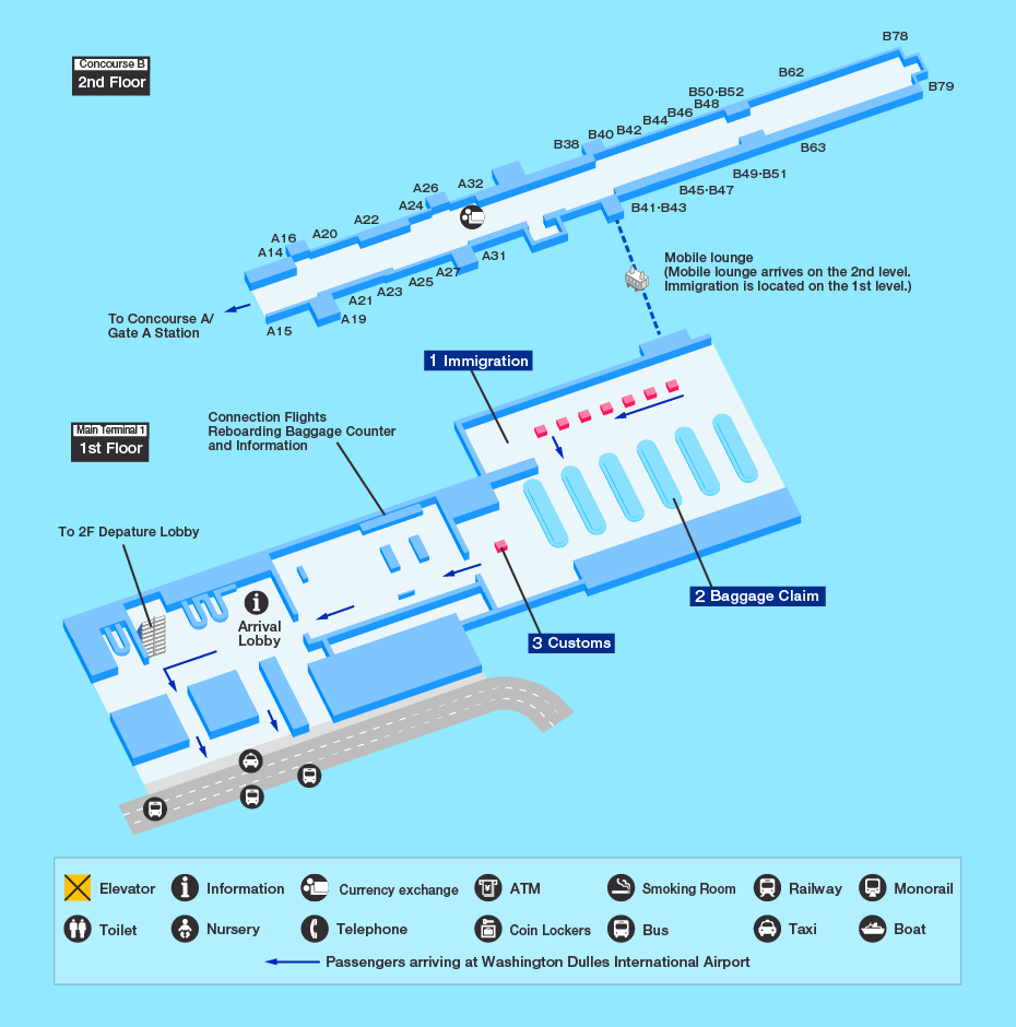 Guide for facilities in Washington Dulles International Airport ...