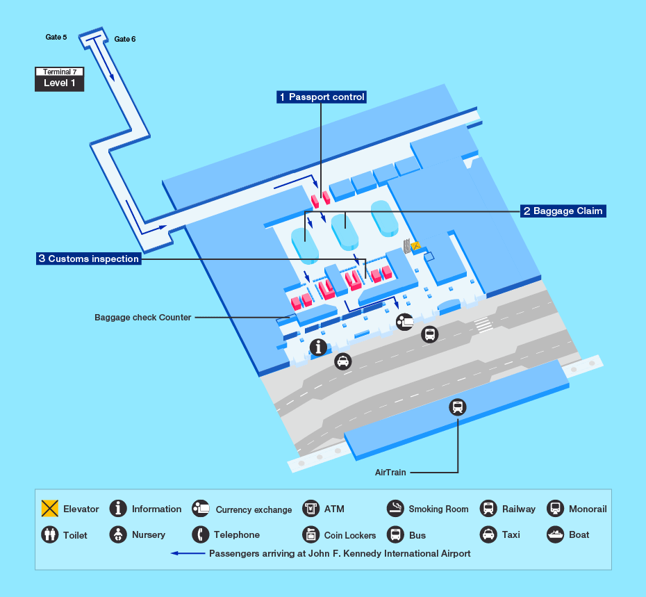 jfk terminal 8 gate map Guide For Facilities In New York S John F Kennedy International jfk terminal 8 gate map