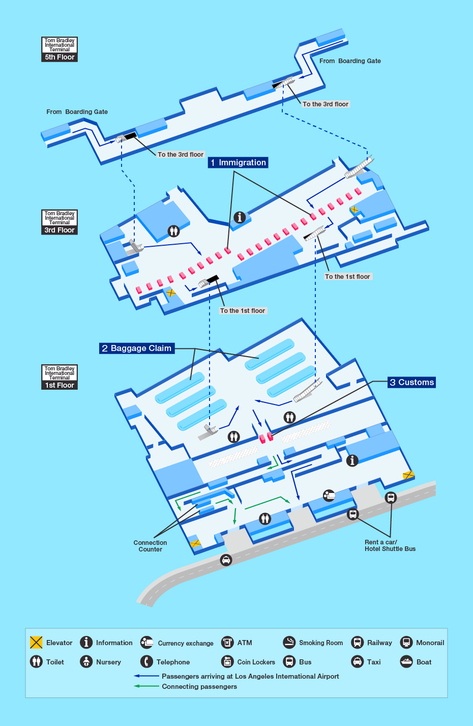 Guide For Facilities In Los Angeles International Airport Airport Guide International At The Airport In Flight International Ana