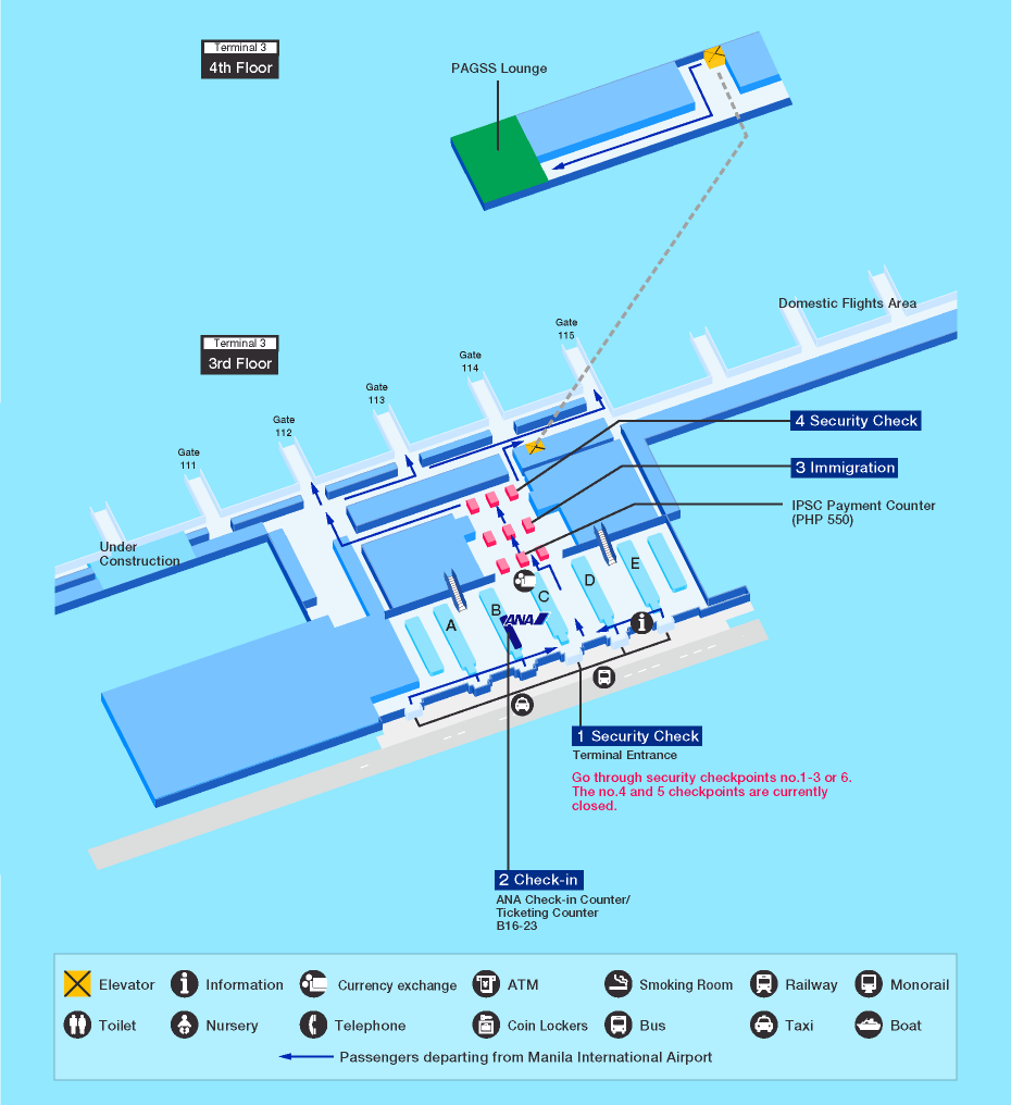 ninoy aquino international airport map Guide For Facilities In Manila Ninoy Aquino International Airport ninoy aquino international airport map