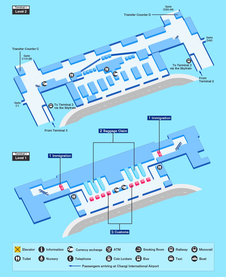 Guide for facilities in Singapore Changi International Airport