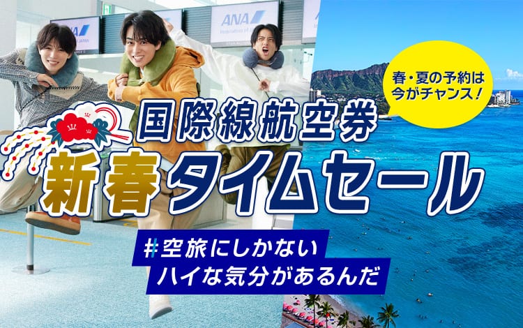 冬・春の予約は今がチャンス！ 国際線航空券 新春タイムセール #空旅にしかないハイな気分があるんだ