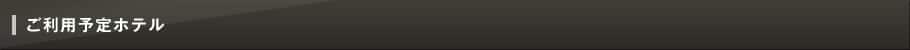 ご利用予定ホテル