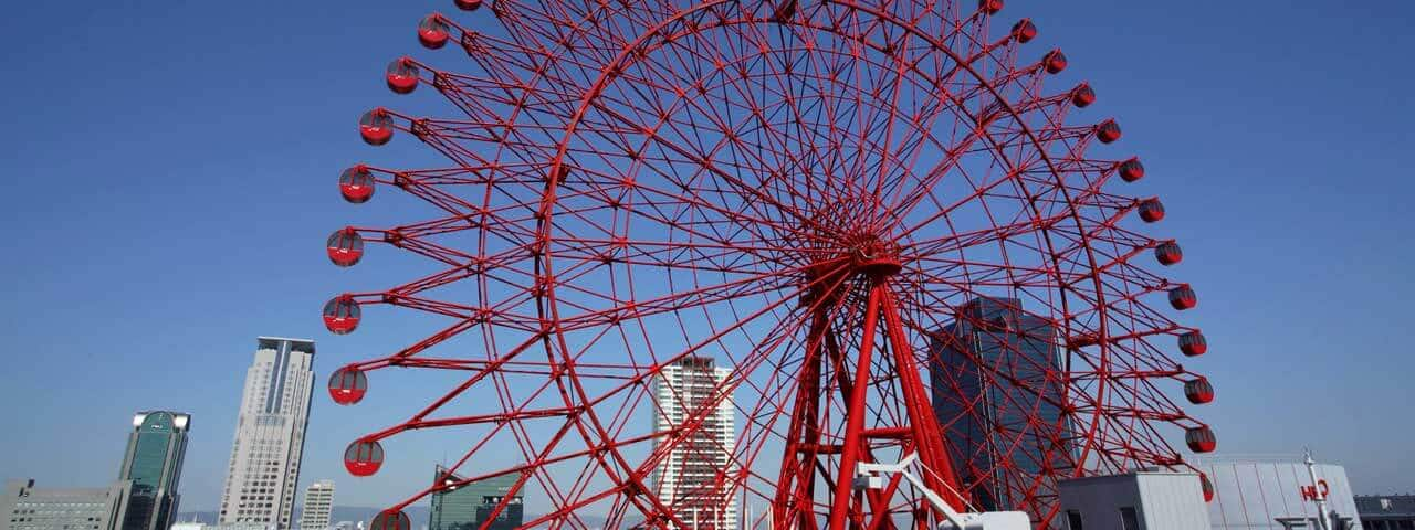 梅田のランドマーク 赤い観覧車から見る大阪空中大パノラマ Ana