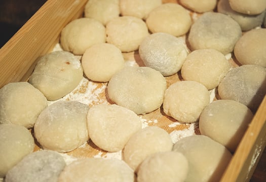 たくさん並んでいるお餅