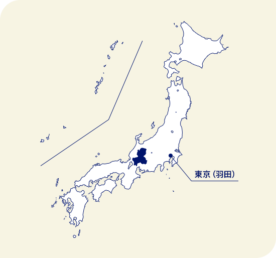 日本地圖 岐阜縣位於東京(羽田)以西