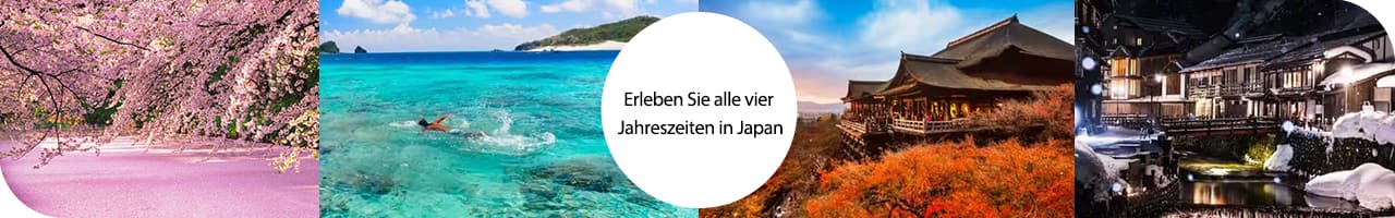 Erleben Sie alle vier Jahreszeiten in Japan
