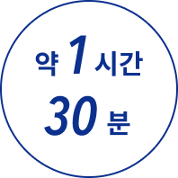 약 1시간 30분